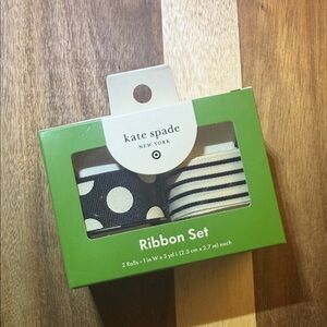 NWT Kate Spade Black & White Ribbon Set